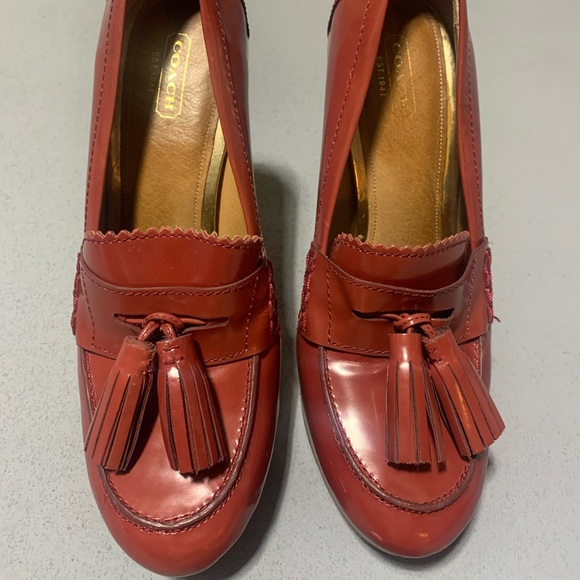 Coach Alissa Tassel Loafer Platform Heels - Picture 2 of 9